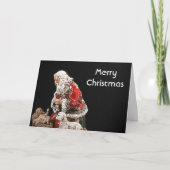 Kerstman en het Christuskind Kerstfeest Kaart (Voorkant)