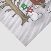 Kerstman en het kleine rode huis tissuepapier (Detail)