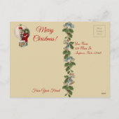 Kerstman en het Narrow Chimney Christmas Briefkaar Feestdagenkaart (Achterkant)