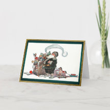 Kerstman en HIs Tas van Speelgoed Kerst Vakantie K