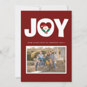 Kerstman en Holly Berries - Sinterklasfamilie Foto Feestdagenkaart (Voorkant)