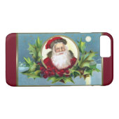  Kerstman en Holly Kerstmis Case-Mate iPhone Case (Achterkant (Horizontaal))
