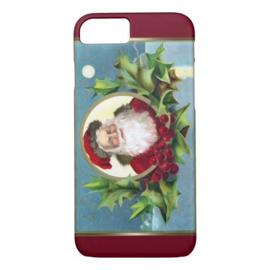  Kerstman en Holly Kerstmis Case-Mate iPhone Case (Achterkant)