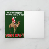 Kerstman en Hump Day Camel Feestdagen Kaart (Binnen)