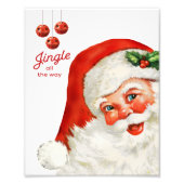  kerstman en Jingle Bells Wall Art Foto Afdruk (Voorkant)