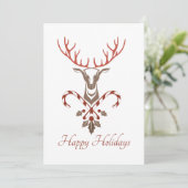 Kerstman en Kaart met snoepsuikerriet (Staand voorkant)