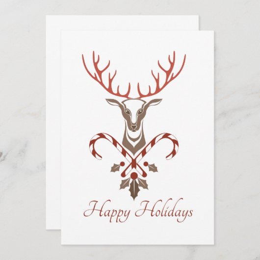 Kerstman en Kaart met snoepsuikerriet (Voorkant / Achterkant)