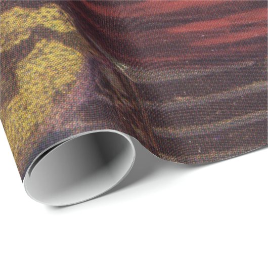 Kerstman en kerstanie cadeaupapier (Rol Hoek)