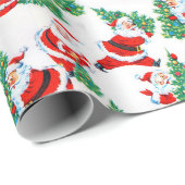 kerstman en kerstboom cadeaupapier (Rol Hoek)