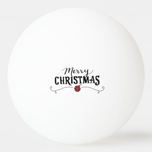 Kerstman en Kerstboom en rode geschenkdoos Pingpongbal (Achterkant)