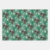 kerstman en kerstboom inpakpapier vel (Voorkant 3)