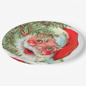  kerstman en kerstboom papieren bordje (Gekanteld)