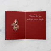 Kerstman en Kerstgeschenken Kaart (Binnen)