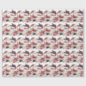 Kerstman en Kerstman en Kerstman en kinderen Cadeaupapier (Vlak)