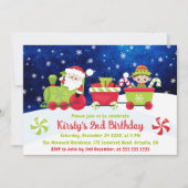 Kerstman en kerstman, kinderen van 12 september kaart (Voorkant)