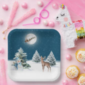 Kerstman en kerstman papieren bordje (Feest)