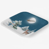 Kerstman en kerstman papieren bordje (Gebogen)