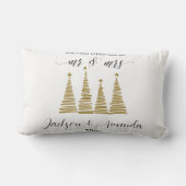 Kerstman en Kerstvrouw – Persoonlijk huwelijkscade Kussen (Achterkant)