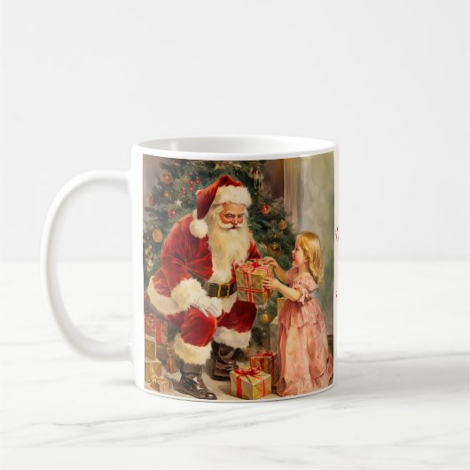 Kerstman en Kind Kerstmis Koffiemok (Links)