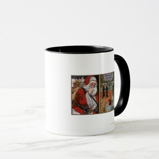 Kerstman en Kind kijken naar Chimney Mok (Voorkant rechts)