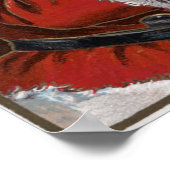 Kerstman en Kind kijken naar Chimney Poster (Hoek)