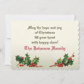 Kerstman en kind met kerstbrief Feestdagenkaart (Achterkant)