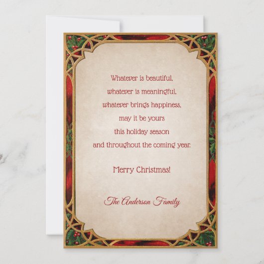 kerstman en kinderen feestdagenkaart (Achterkant)