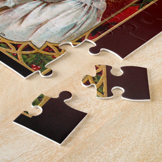 kerstman en kinderen legpuzzel (Zijkant)