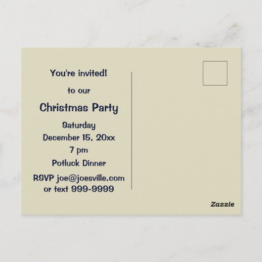 kerstman en Kinderen voor kerstuitnodiging Briefkaart (Achterkant)