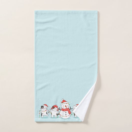Kerstman en Kittens Bad Handdoek (Handdoek)