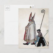  Kerstman en Krampus Briefkaart (Voorkant / Achterkant)