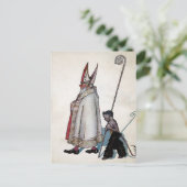  Kerstman en Krampus Briefkaart (Staand voorkant)