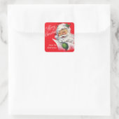 Kerstman en lijst aangepaste Kerst sticker (Tas)