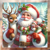 Kerstman en Metgezellen Venster Cling Raamsticker (Vel 2)