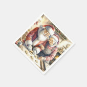 Kerstman en Mevrouw Claus Bakken Koekjes Custom Ke Servet (Hoek)