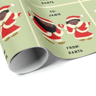 Kerstman en mevrouw Claus Cadeaupapier