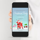 Kerstman en mevrouw Claus Golf Swing uitnodiging