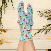 Kerstman en mevrouw Claus golfen ogee patroon Sokken