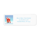 Kerstman en mevrouw Claus golfswing Etiket (Voorkant)