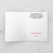 Kerstman en mevrouw Claus Hippie Kerst Kaart (Binnen)