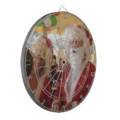 Kerstman en mevrouw Claus Kerstviering - Feestelij Dartbord (Voorkant Links)