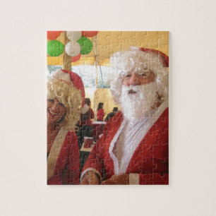 Kerstman en mevrouw Claus Kerstviering - Feestelij Legpuzzel