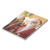 Kerstman en mevrouw Claus Kerstviering - Feestelij Notitieblok (Linkerzijde)