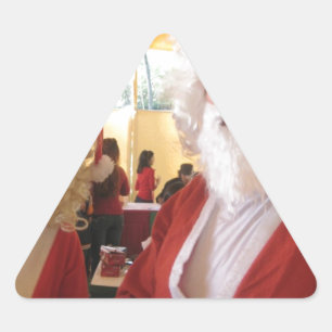 Kerstman en mevrouw Claus Kerstviering - Feestelij Sticker