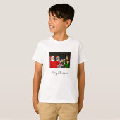Kerstman en mevrouw Claus Kerstworkshop T-shirt (Voorkant volledig)