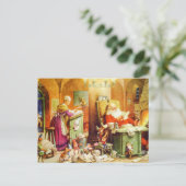 Kerstman en mevrouw Claus Lezing Mail op de Noordp Feestdagenkaart (Staand voorkant)