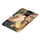 Kerstman en mevrouw Claus Naughty & Nice  Funny Magneet (Linkerzijde)