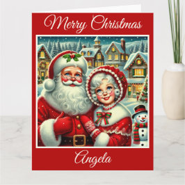 Kerstman en mevrouw Claus op de Noordpool Kaart