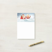 Kerstman en Mevrouw Claus Post-it® Notes (Op bureau)
