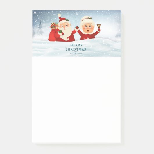 Kerstman en Mevrouw Claus Post-it® Notes (Voorkant)